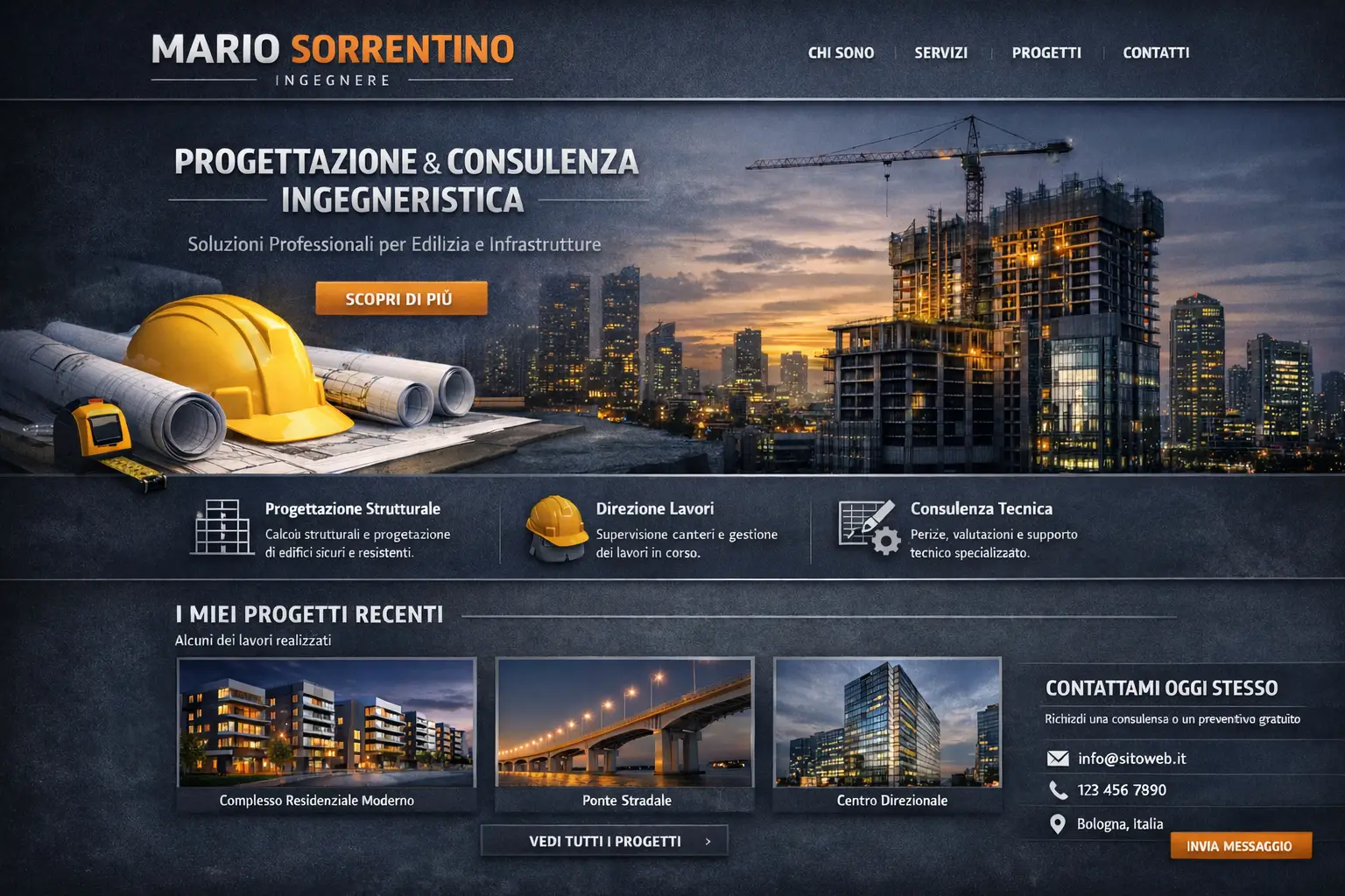 Mario Sorrentino Landing Page